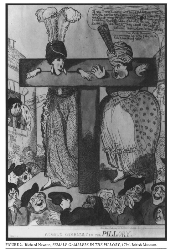georgian women in pillory for gambling