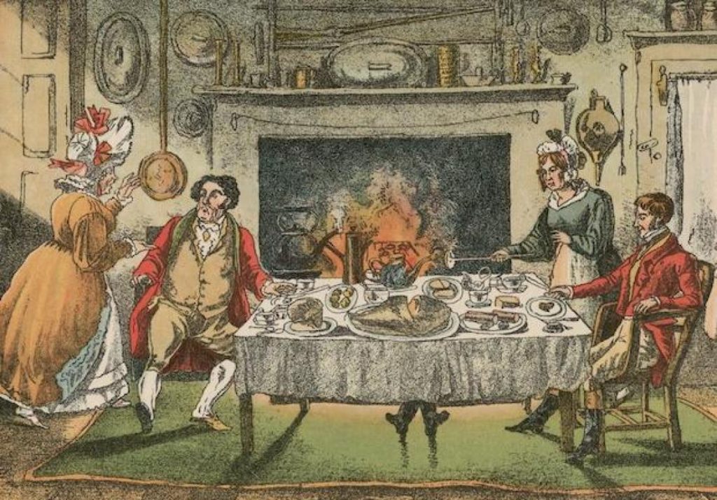 Regency era meal time in the kitchens